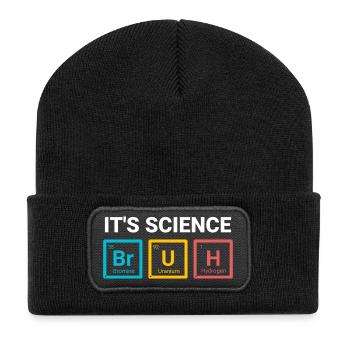 C’est de la science, mec, drôle, nerd, humour design - Beanie recyclé à patch - noir - Devant