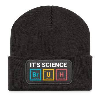 C’est de la science, mec, drôle, nerd, humour design - Beanie recyclé à patch - charbon - Devant