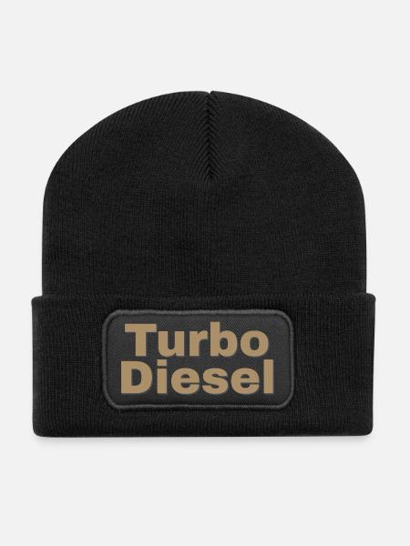 Turbo Diesel - Beanie recyclé à patch - noir