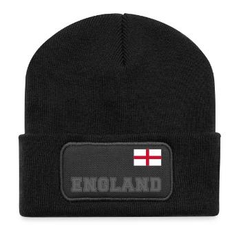 ENGLAND jersey look with flag flag on the chest - Recycled Patch Beanie - black - Front