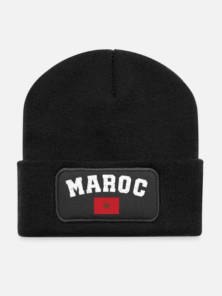 Maroc drapeau L'Équipe du Maroc - Beanie recyclé à patch - noir