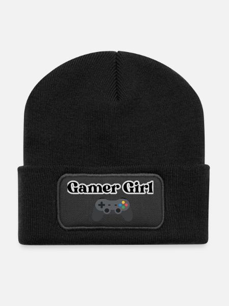 Gamer Girl - Recycelte Patch Beanie - Schwarz