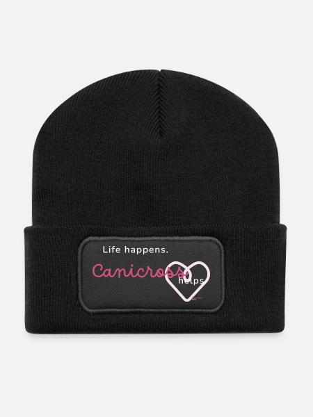 La vie arrive - lumineuse - Beanie recyclé à patch - noir