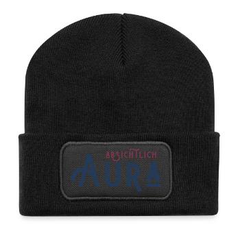 Absichtlich Aura - Recycelte Patch Beanie - Schwarz - Vorne