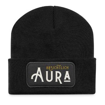 Absichtlich Aura - Recycelte Patch Beanie - Schwarz - Vorne