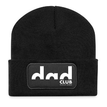 Dad Club Premium Member | Vater | Vatertag - Recycelte Patch Beanie - Schwarz - Vorne