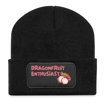 Drachenfrucht Enthusiast - Recycelte Patch Beanie - Schwarz - Vorne