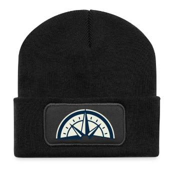 Bergretter Kompass Wappen - Recycelte Patch Beanie - Schwarz - Vorne