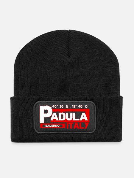 Padula itanlen Salerno Koordinaten  - Recycelte Patch Beanie - Schwarz