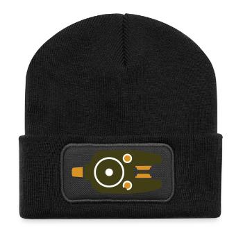 Bissanzeiger Angel Icon - Recycelte Patch Beanie - Schwarz - Vorne