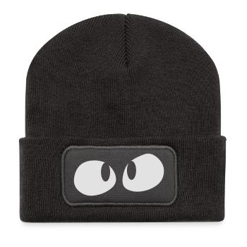 Eyes - Recycled Patch Beanie - dark grey - Front