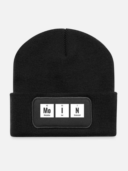 Moin - Recycelte Patch Beanie - Schwarz