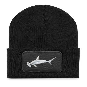 Tiburon martillon - Hammerhead shark - Requin - Recycled Patch Beanie - black - Front