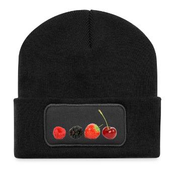 Delicious berries - Recycled Patch Beanie - black - Front
