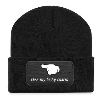 he is my lucky charm - Recycled Patch Beanie - black - Front