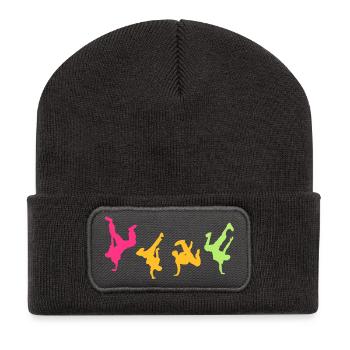 break dance hip hop danseur16 - Recycled Patch Beanie - dark grey - Front