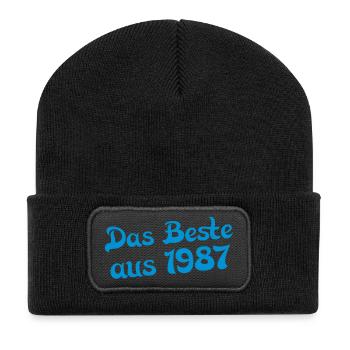 le meilleur de l'année 1987 - Beanie recyclé à patch - noir - Devant
