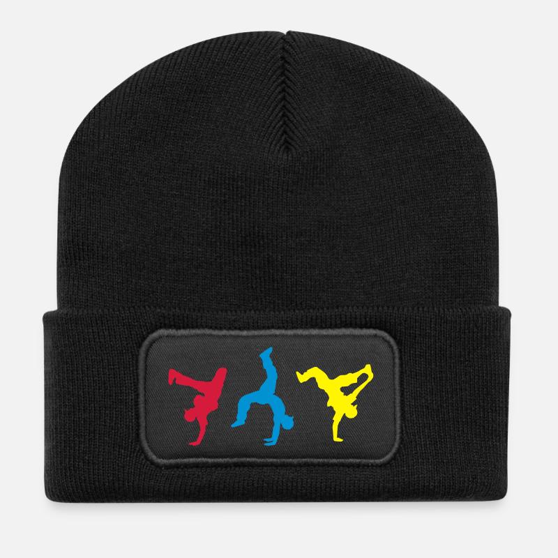 bboys colorfull - Recycelte Patch Beanie - Schwarz