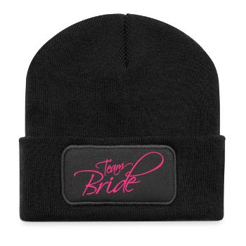 Team Bride - Recycelte Patch Beanie - Schwarz - Vorne