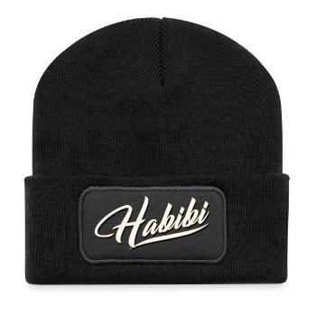 habibi liebling schatz freundin beste besti liebe - Recycelte Patch Beanie - Schwarz - Vorne