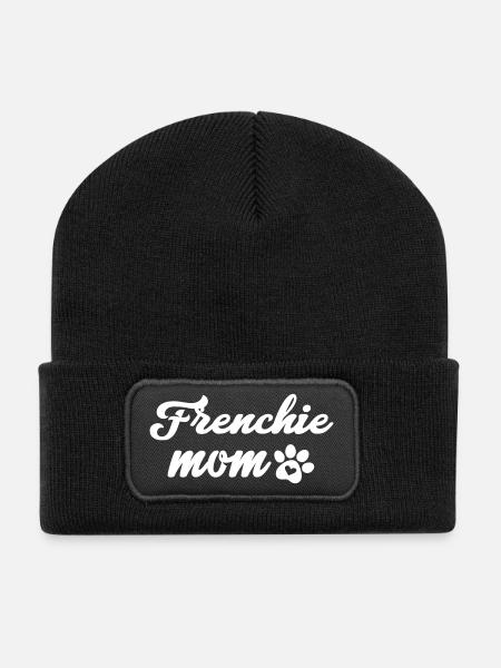Frenchie Mom - Recycelte Patch Beanie - Schwarz