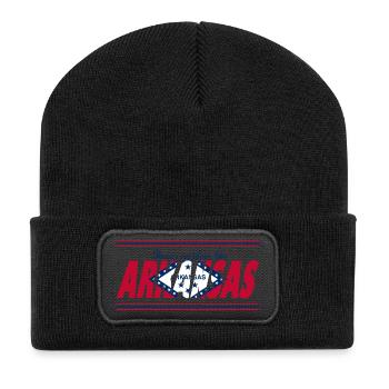 Es gibt keinen Ort wie Arkansas - Recycelte Patch Beanie - Schwarz - Vorne