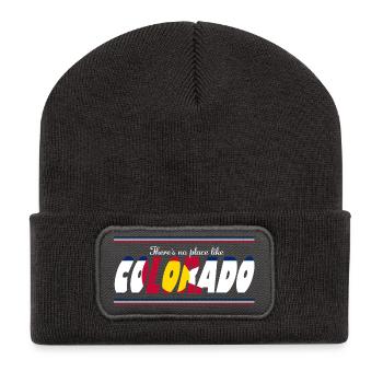 Colorado: Kein Ort wie Colorado - Recycelte Patch Beanie - Dunkelgrau - Vorne