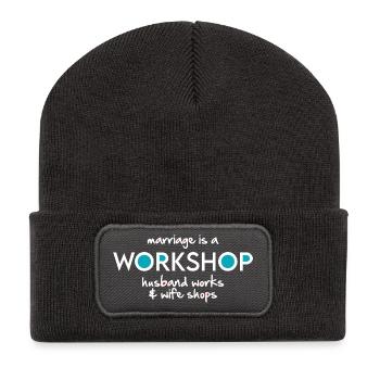 Workshop (dark) - Recycled Patch Beanie - dark grey - Front