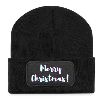 Joyeux Noël! - (Joyeux Noël)! - Beanie recyclé à patch - noir - Devant