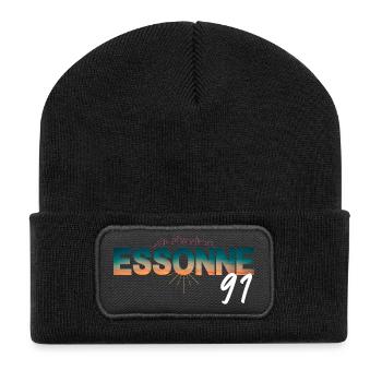Essonne Sunset Skyline 91 - Recycled Patch Beanie - black - Front