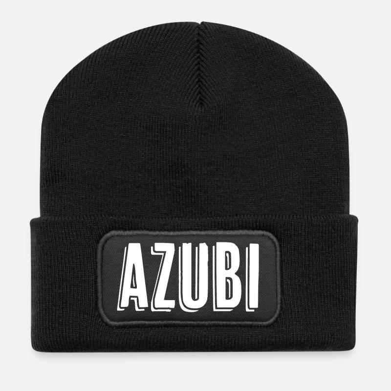 Azubi Tshirt Geschenkidee 23 - Recycelte Patch Beanie - Schwarz
