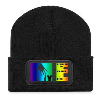 Manifeste de moi: choix, décision, vie - Beanie recyclé à patch - noir - Devant