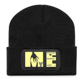 I strengthen myself: choice, decision, life - Recycled Patch Beanie - black - Front