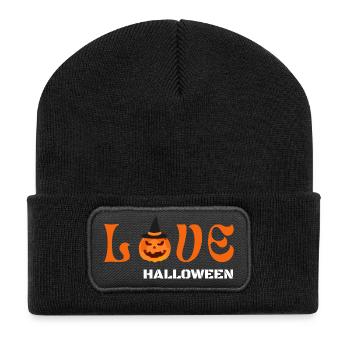 Love halloween - Beanie recyclé à patch - noir - Devant