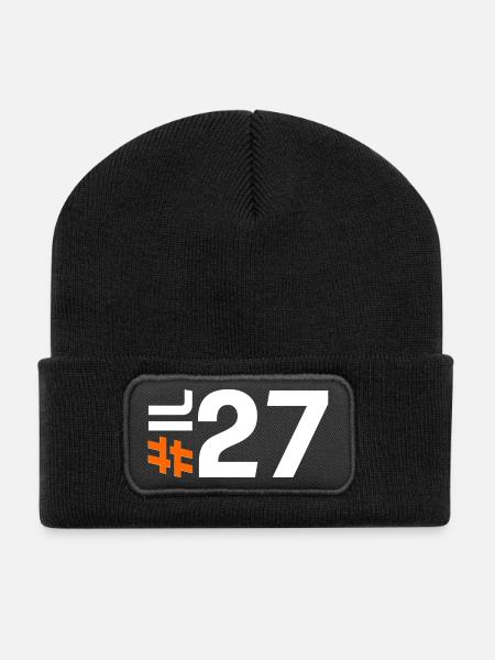 IL27 - Beanie recyclé à patch - noir