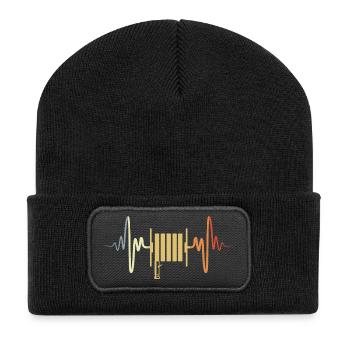 Tuyau d’incendie rétro Heartbeat - Beanie recyclé à patch - noir - Devant