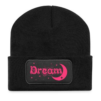 Dream / Traum - Recycelte Patch Beanie - Schwarz - Vorne
