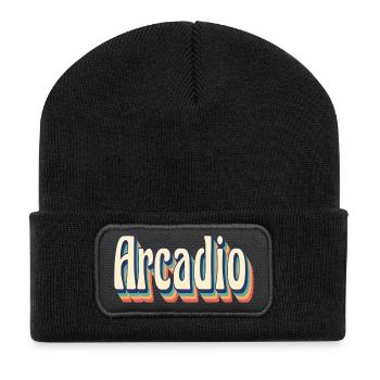 Vintage rétro Arcadio T-Shirt cadeau T-Shirt - Beanie recyclé à patch - noir - Devant