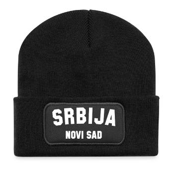 NOVI SAD Serbie Serbien - Beanie recyclé à patch - noir - Devant