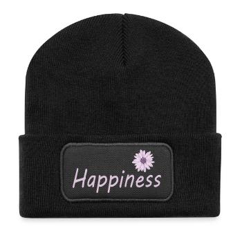 Happiness - Recycled Patch Beanie - black - Front