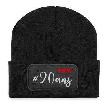 20. 20th ANNIVERSARY. 20 YEARS ANNIVERSARY. 20 YEARS. - Recycled Patch Beanie - black - Front