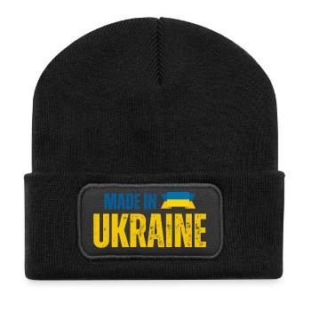 Fabriqué en Ukraine, fierté ukrainienne - Beanie recyclé à patch - noir - Devant