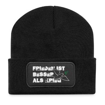 Mieux vaut la paix que la guerre | avec Bird - Beanie recyclé à patch - noir - Devant
