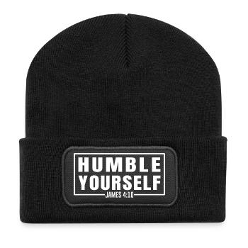 Humble Yourself - Recycled Patch Beanie - black - Front