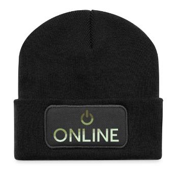 online lettering - On Button active - Recycled Patch Beanie - black - Front