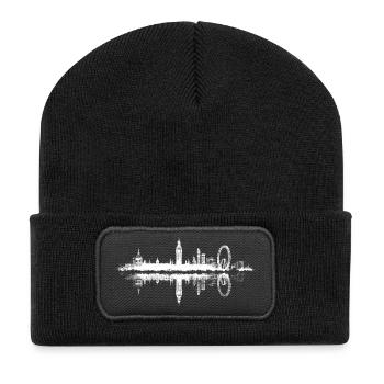 London Skyline UK British UK - Recycled Patch Beanie - black - Front