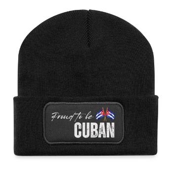 Cuban pride, I love Cuba - Recycled Patch Beanie - black - Front