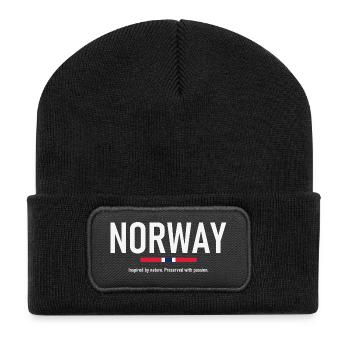 Norway - Norge - Norwegen - Flagge - Skandinavien - Recycelte Patch Beanie - Schwarz - Vorne