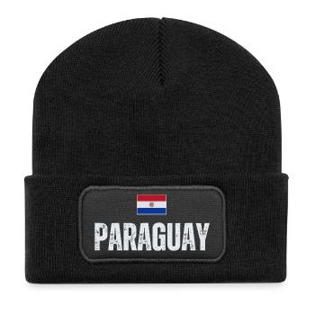 Paraguayan flag, Paraguayan pride - Recycled Patch Beanie - black - Front