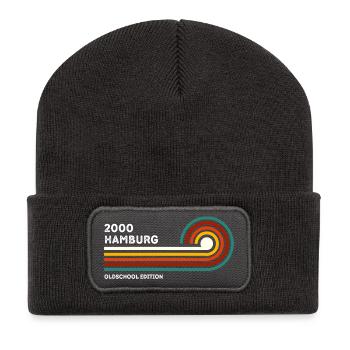 Hamburg Retro Shirt 2000 Zip Code Souvenir Zip Code - Recycled Patch Beanie - dark grey - Front